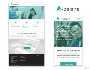 Apparenza har skapat den grafiska profilen och hemsidan för A-balans.