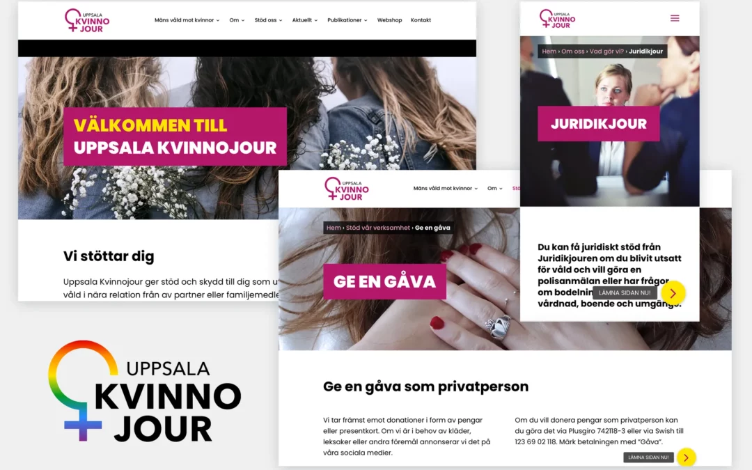 Uppsala Kvinnojour får ny hemsida