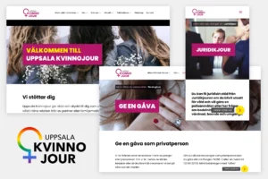 Uppsala Kvinnojours nya hemsida skapad av Apparenza.